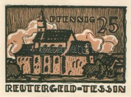 Német Birodalom/Weimari Köztársaság/ Tessin 1922. 10Pf + 25Pf + 50Pf 3klf db, teljes sor T:I-