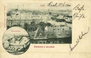 1900 Győr, Győr és Pannonhalma (Győrszentmárton), bencés apátság. Kiadja Berecz Viktor (EK)