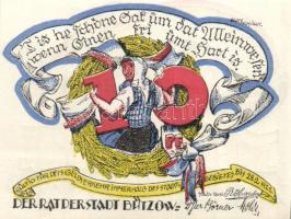 Német Birodalom/Weimari Köztársaság/ Bützow 1922. 10Pf + 25Pf + 50Pf 3klf db, teljes sor T:I