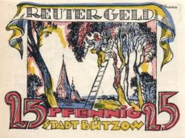 Német Birodalom/Weimari Köztársaság/ Bützow 1922. 10Pf + 25Pf + 50Pf 3klf db, teljes sor T:I