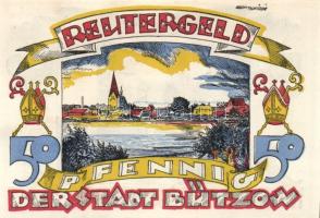 Német Birodalom/Weimari Köztársaság/ Bützow 1922. 10Pf + 25Pf + 50Pf 3klf db, teljes sor T:I