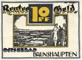 Német Birodalom/Weimari Köztársaság/ Brunshaupten 1922. 10Pf + 25Pf + 50Pf 3klf db, teljes sor T:I