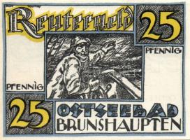 Német Birodalom/Weimari Köztársaság/ Brunshaupten 1922. 10Pf + 25Pf + 50Pf 3klf db, teljes sor T:I