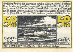Német Birodalom/Weimari Köztársaság/ Brunshaupten 1922. 10Pf + 25Pf + 50Pf 3klf db, teljes sor T:I