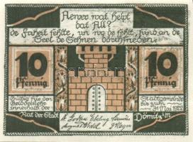 Német Birodalom/Weimari Köztársaság/ Dömitz 1922. 10Pf + 25Pf + 50Pf 3klf db, teljes sor T:I