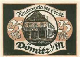 Német Birodalom/Weimari Köztársaság/ Dömitz 1922. 10Pf + 25Pf + 50Pf 3klf db, teljes sor T:I