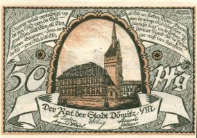 Német Birodalom/Weimari Köztársaság/ Dömitz 1922. 10Pf + 25Pf + 50Pf 3klf db, teljes sor T:I