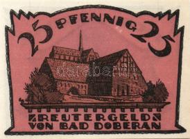 Német Birodalom/Weimari Köztársaság/ Doberan 1921. 10Pf + 25Pf + 50Pf 3klf db, teljes sor T:I