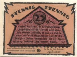 Német Birodalom/Weimari Köztársaság/ Doberan 1921. 10Pf + 25Pf + 50Pf 3klf db, teljes sor T:I