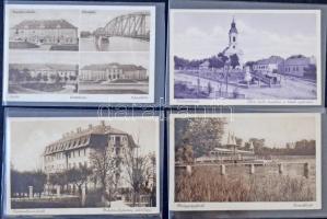 100 db főleg MODERN magyar városképes lap / 100 mostly modern Hungarian town-view postcards