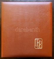 Nagyalakú gyűrűs berakó Hartberger típusú éremtokokhoz, 19db lappal, 380 férőhellyel!, választólapokkal, barna színben!