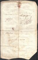 1849 Pest, Pest szabad királyi város részéről kiállított útlevél / passport