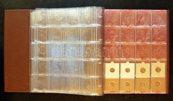 Nagyalakú gyűrűs berakó Hartberger típusú éremtokokhoz, 19db lappal, 380 férőhellyel!, választólapok...