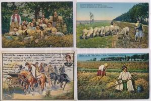 7 db RÉGI magyar népviseletes motívum képeslap / 7 pre-1945 Hungarian folklore motive postcards