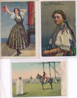 7 db RÉGI magyar népviseletes motívum képeslap / 7 pre-1945 Hungarian folklore motive postcards