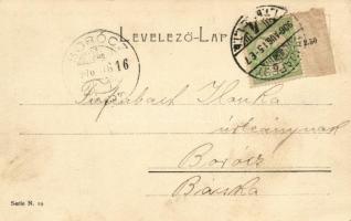 1906 Budapest V. Károly körút, villamos, Schwartz Simon üzlete, Duna Gyógyszertár, lovasrendőr (EK)