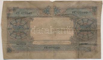 Hollandia 1927. 25G T:IV ly.
Netherlands 1927. 25 Gulden C:G hole
Krause 45