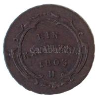 Ausztria / Vorderösterreich 1803H 1kr Cu "II. Ferenc" Günzburg T:1-,2
Austria / Further A...