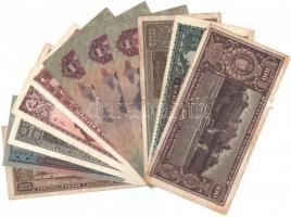 Vegyes 11db-os pengő bankjegy tétel 20P-100.000BP közötti címletek T:III,III-