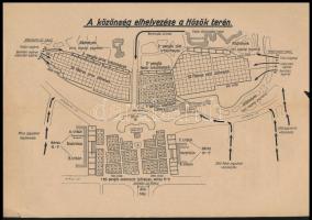 1938 XXXIV. Eucharisztikus Kongresszus ismertetője és vázlatos térképe egy lapon
