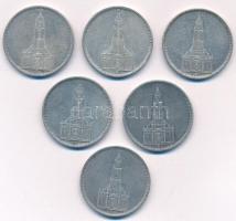 Német Harmadik Birodalom 1934D 5M Ag "Náci hatalom első évfordulója" + 1934E 5M Ag "N...