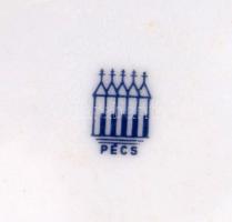 Zsolnay retro fali dísztányér matricás, jelzett, hibátlan d:25 cm