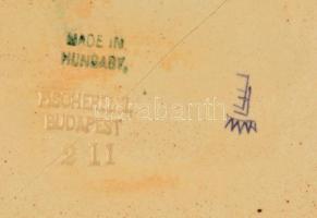 Fischer Emil bonbonnier, Auguszta főhercegnő által tervezett dekorral. Kézzel festett, jelzett, aljá...