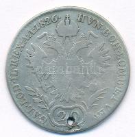 Ausztria 1826A 20kr Ag "I. Ferenc" Bécs T:3,3- ly.  Austria 1826A 20 Kreuzer Ag "Fran...