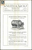 1914 Bp. VII., Knuth Károly-féle univerzális gőzmosó- és öblítő gép ismertető prospektusa, 8p