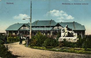 1915 Szolnok, Művésztelep az Anonymus szoborral + A hadrakelt seregtől Felülvizsgálva Überpruft Budapest 8.