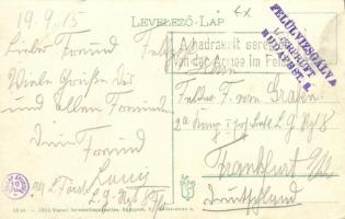 1915 Szolnok, Művésztelep az Anonymus szoborral + "A hadrakelt seregtől" "Felülvizsgá...