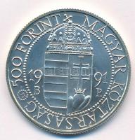 1991. 500Ft Ag "II. János Pál pápa látogatása" kapszulában T:BU Adamo EM120