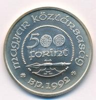 1992. 500Ft Ag "Szent László" kapszulában T:BU kis patina Adamo EM125