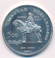 1990. 500Ft Ag "Mátyás király / Beatrix" kapszulában T:BU Adamo EM113