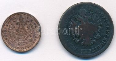 Ausztria 1860A 1kr Cu + 4kr Cu T:2,3
Austria 1860A 1 Kreuzer Cu + 4 Kreuzer Cu C:XF,F