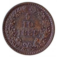 Ausztria 1885. 5/10kr Cu T:1-
Austria 1885. 5/10 Kreuzer Cu C:AU