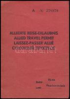1947 Bécs, Szövetséges utazási engedély