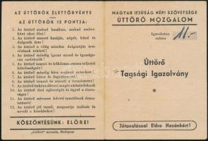 1949 Magyar Ifjúsági Népi Szövetsége Úttörő Mozgalom tagsági igazolványa