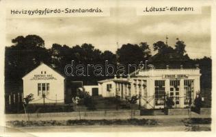 1925 Hévízszentandrás (Hévíz), Lótusz étterem, Kurtács László féle étkezőterem a Lótuszvirághoz, Kurtács ház, Szikvízgyár. photo (EB)