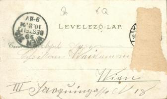 1901 Körmend, Honvéd laktanya, katolikus templom, malom, gőzmalom. Art Nouveau, floral, litho (Rb)