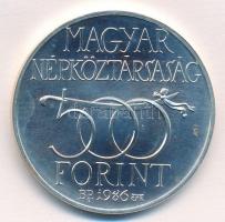 1986. 500Ft Ag "Budavár visszavétele 1686" kapszulában T:BU Adamo EM97
