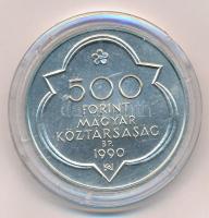 1990. 500Ft Ag "Mátyás király - Buda" kapszulában T:BU Adamo EM114