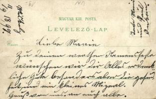 1897 (Vorläufer!) Miskolc, Pálóczy emlék, kálvária, városház, Erzsébet fürdő. Lövy József és fia flo...