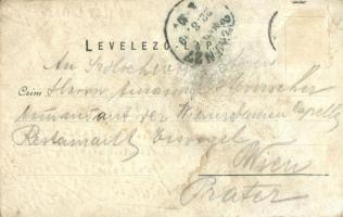 1899 Piliscsaba, Északi és déli tábor. Blau Albert kiadása. Art Nouveau, floral (EB)