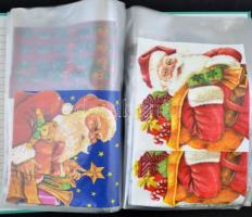 Kb. 100 db-os szalvétagyűjtemény, berakóban, közte több egyforma