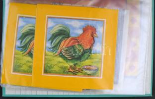 Kb. 100 db-os szalvétagyűjtemény, berakóban, közte több egyforma