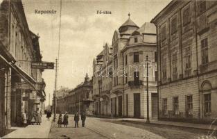 1916 Kaposvár, Fő utca, Varga Péter vizsg. fogtechnikus, Szász cipő üzlete (EK)