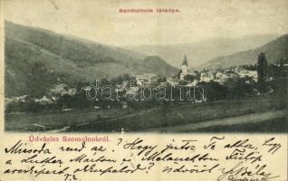 1900 Szomolnok, Schmölnitz, Smolník; látkép, templom / general view with church (EB)