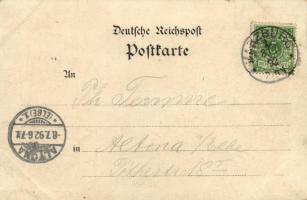 1892 (Vorläufer!!!) Harzburg, Radaufall / waterfall. Carl Garte Kunstanstalt Art Nouveau, floral, li...