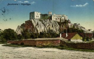 1918 Beckó, Beczkó, Beckov; Beckó vára a Vágvölgyben. Kiadja Schwarcz Vilmos / Beckovsky Hrad, Povazie / castle ruins in the Váh valley (EK)
